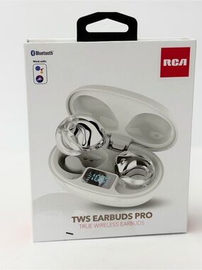 RCA TWS Earbuds Pro True Wireless Earbuds - White